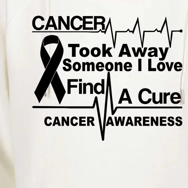 Cancer Took Away Someone I Love Womens Funnel Neck Pullover Hood