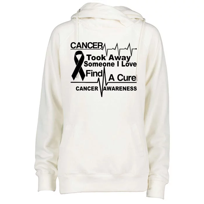 Cancer Took Away Someone I Love Womens Funnel Neck Pullover Hood