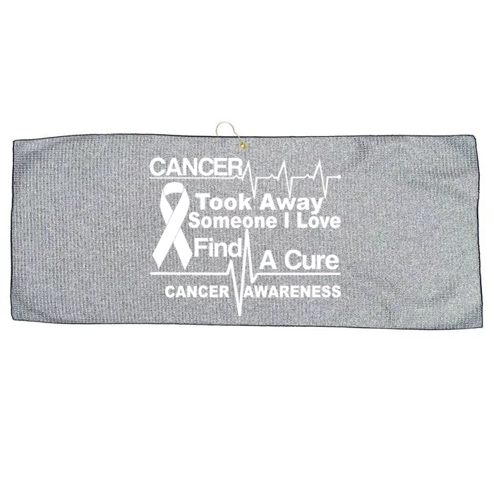 Cancer Took Away Someone I Love Large Microfiber Waffle Golf Towel