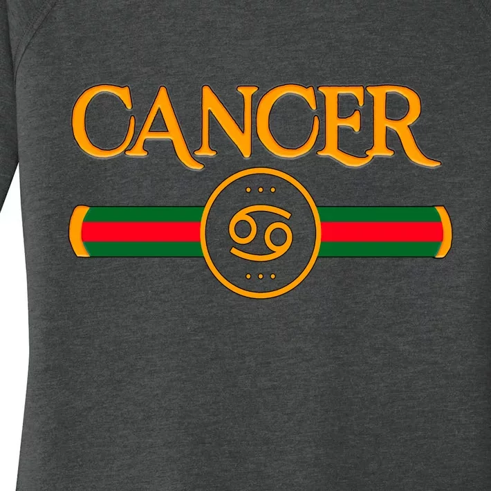 Cancer Zodiac Birthday Golden Icon Women's Perfect Tri Tunic Long Sleeve Shirt