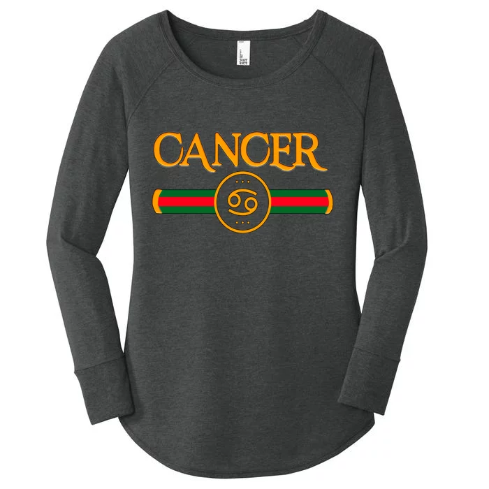 Cancer Zodiac Birthday Golden Icon Women's Perfect Tri Tunic Long Sleeve Shirt