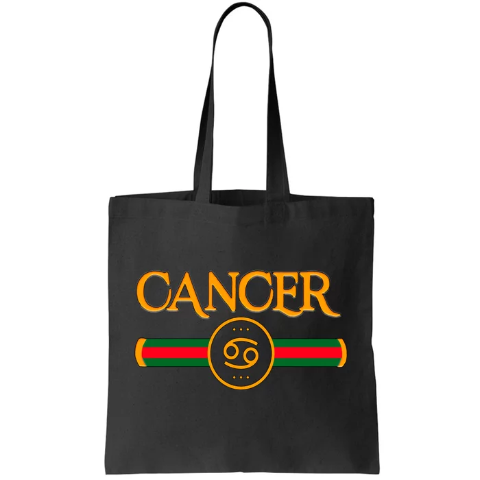 Cancer Zodiac Birthday Golden Icon Tote Bag