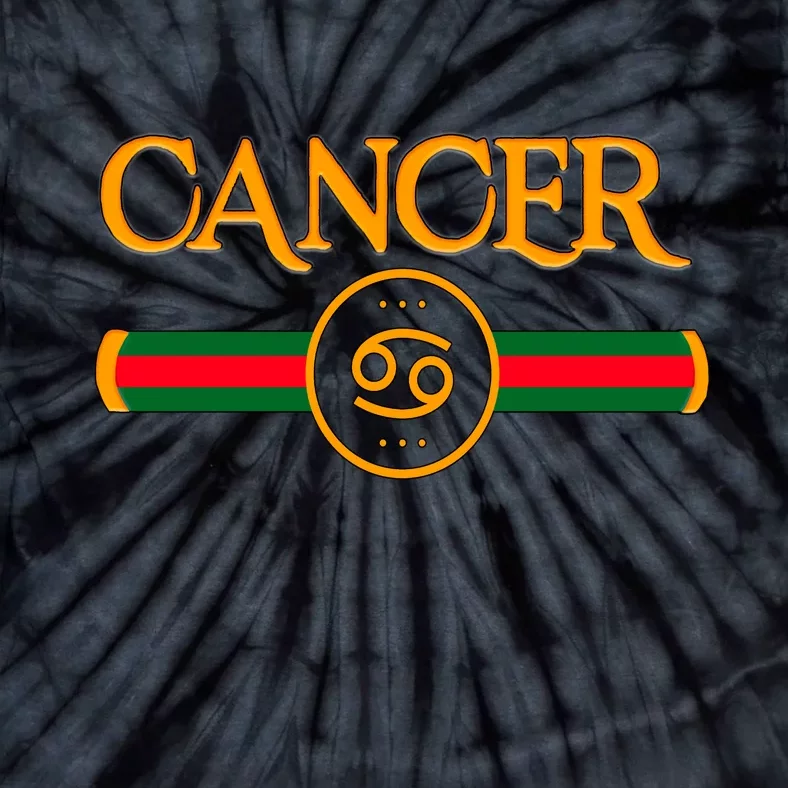 Cancer Zodiac Birthday Golden Icon Tie-Dye T-Shirt