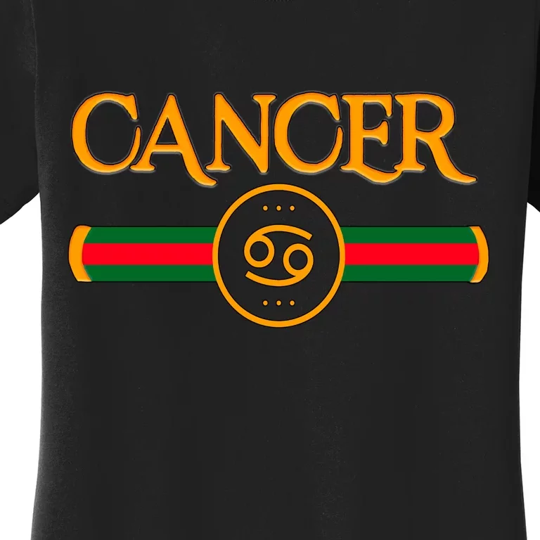 Cancer Zodiac Birthday Golden Icon Women's T-Shirt