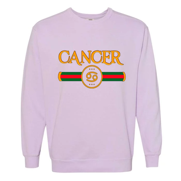 Cancer Zodiac Birthday Golden Icon Garment-Dyed Sweatshirt