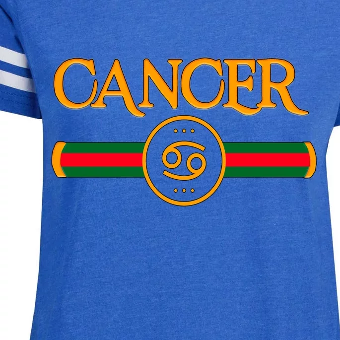 Cancer Zodiac Birthday Golden Icon Enza Ladies Jersey Football T-Shirt