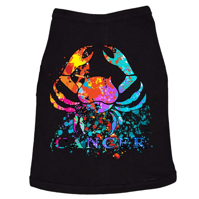 Cancer Zodiac Sign Crab Colorful Doggie Tank