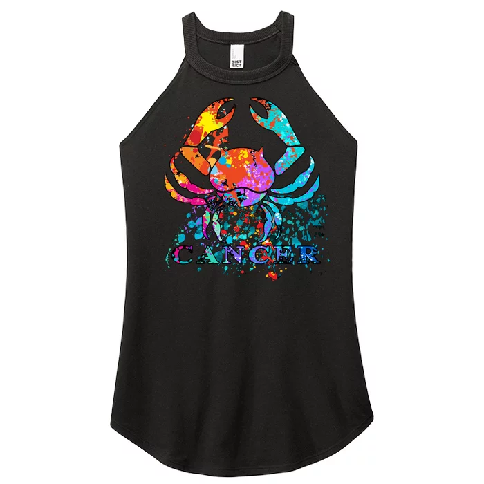 Cancer Zodiac Sign Crab Colorful Women’s Perfect Tri Rocker Tank