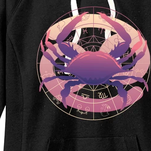 Cancer Zodiac Symbol Women's Fleece Hoodie