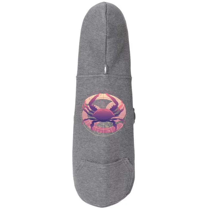 Cancer Zodiac Symbol Doggie 3-End Fleece Hoodie