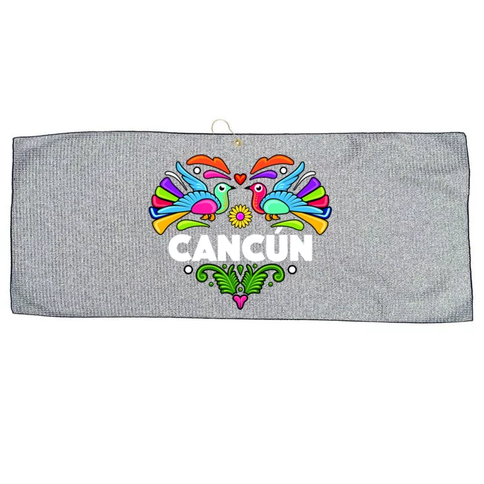 Cancun Artistic Heart Large Microfiber Waffle Golf Towel