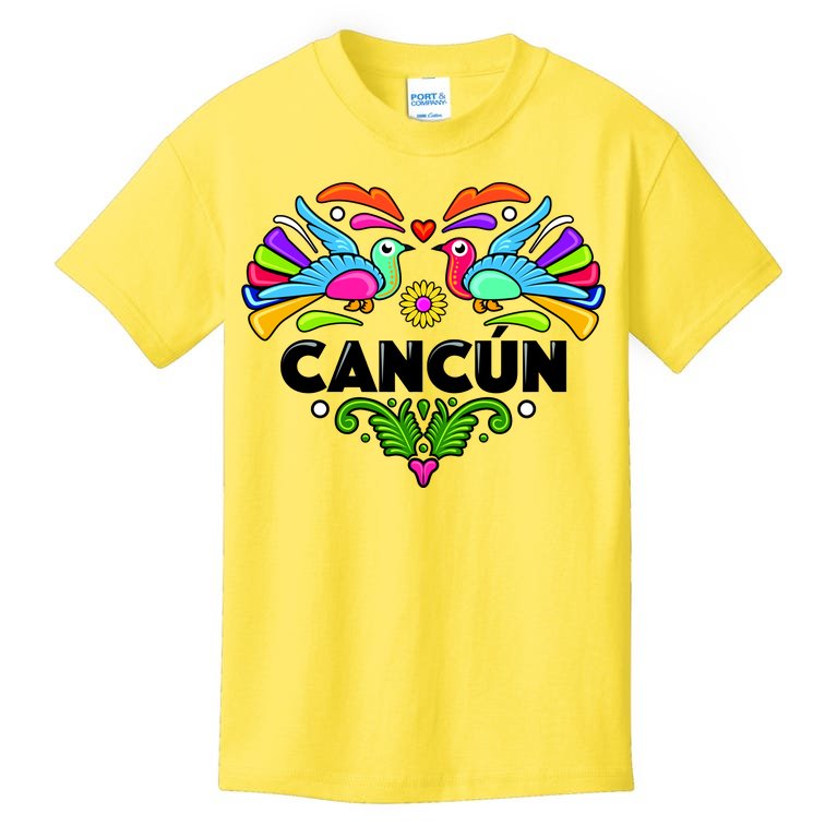 Cancun Artistic Heart Kids T-Shirt