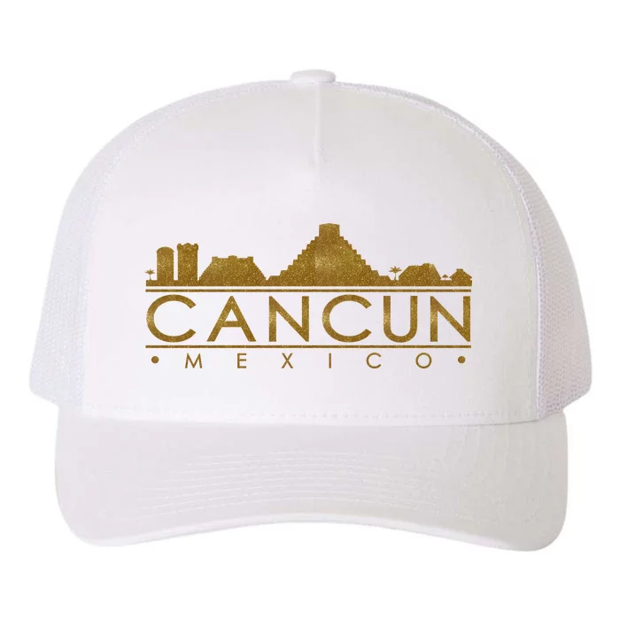 Cancun Limited Edition Gold Glitz Yupoong Adult 5-Panel Trucker Hat