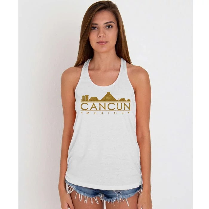 Cancun Limited Edition Gold Glitz Women's Knotted Racerback Tank