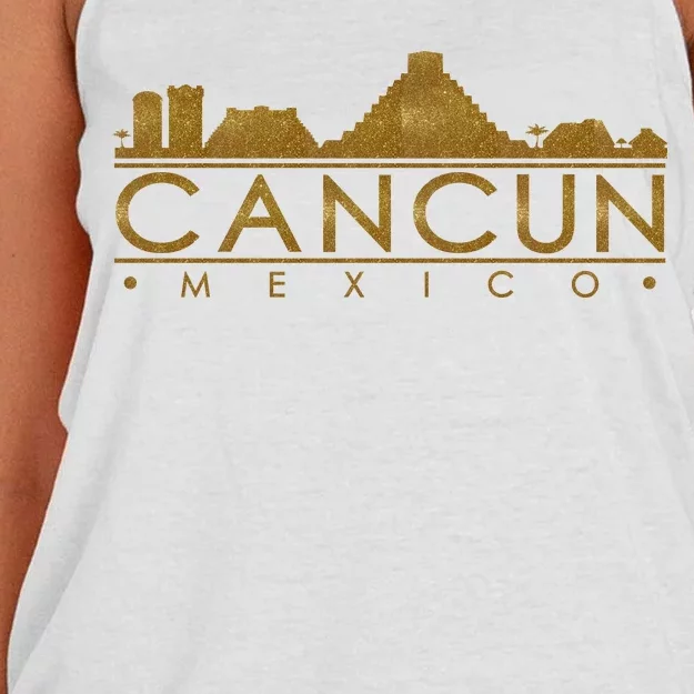 Cancun Limited Edition Gold Glitz Women's Knotted Racerback Tank