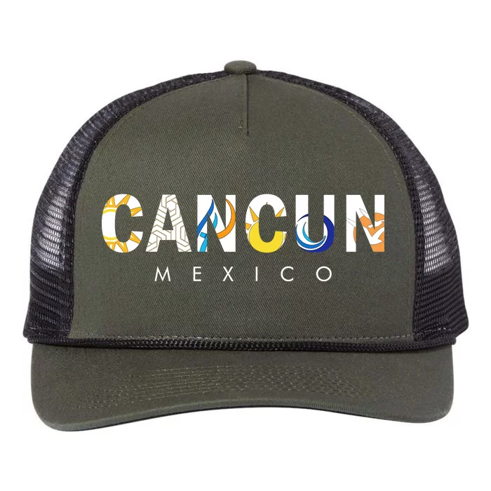 Cancun Mexico Retro Rope Trucker Hat Cap