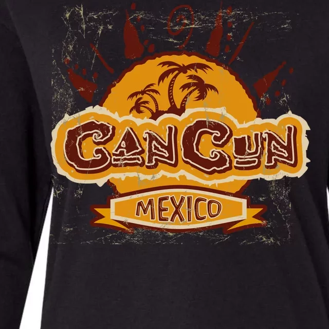 Cancun Mexico Vintage Womens Cotton Relaxed Long Sleeve T-Shirt