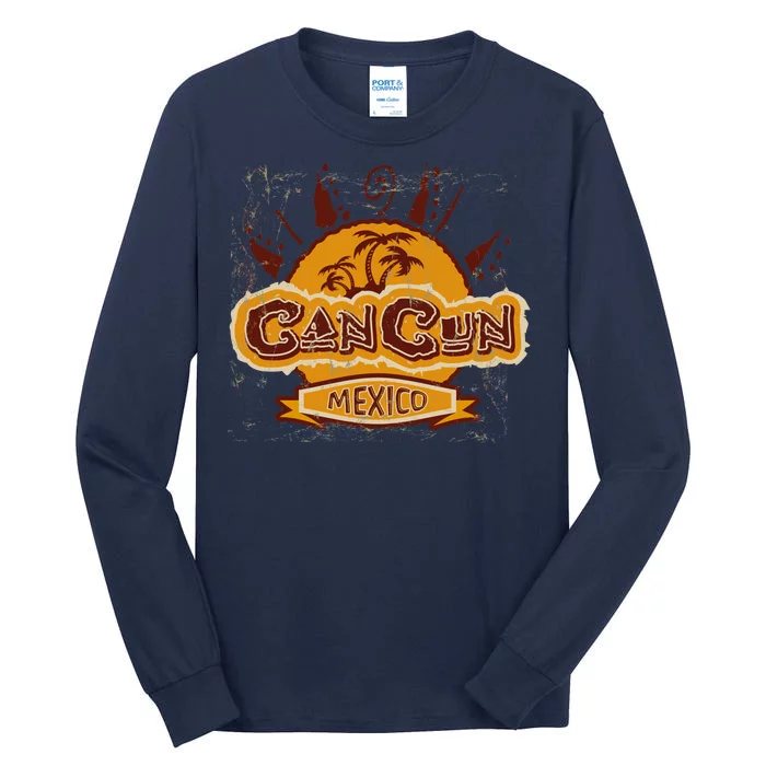 Cancun Mexico Vintage Tall Long Sleeve T-Shirt