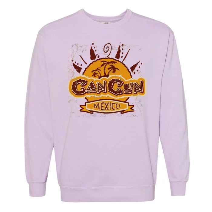 Cancun Mexico Vintage Garment-Dyed Sweatshirt