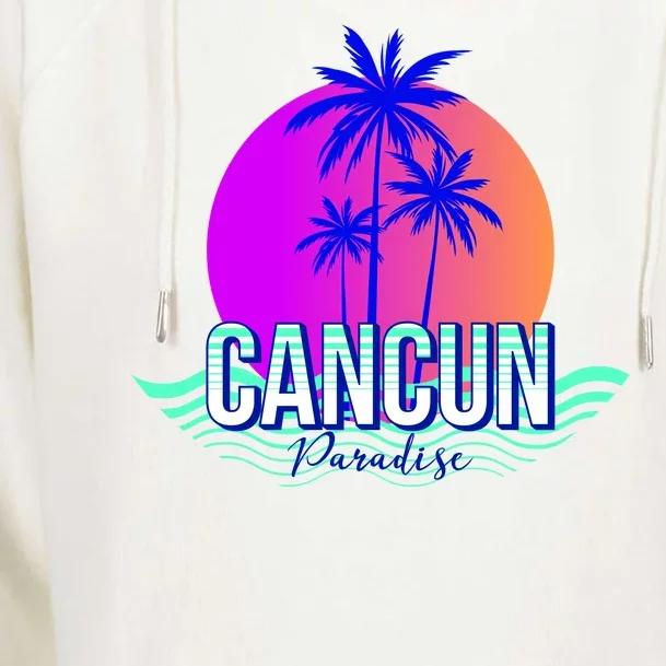 Cancun Paradise Womens Funnel Neck Pullover Hood