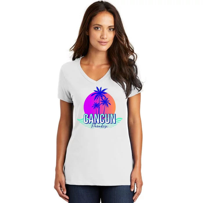 Cancun Paradise Women's V-Neck T-Shirt