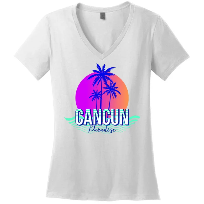 Cancun Paradise Women's V-Neck T-Shirt