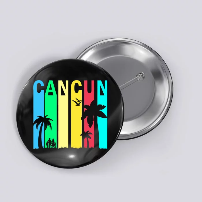 Cancun Retro Logo Button