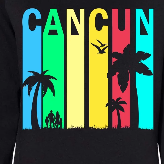 Cancun Retro Logo Womens California Wash Sweatshirt