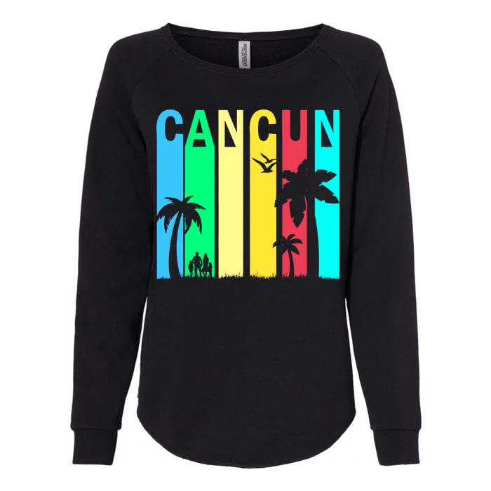 Cancun Retro Logo Womens California Wash Sweatshirt