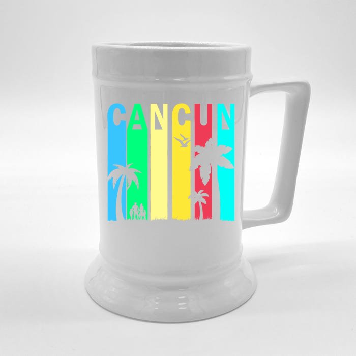 Cancun Retro Logo Front & Back Beer Stein