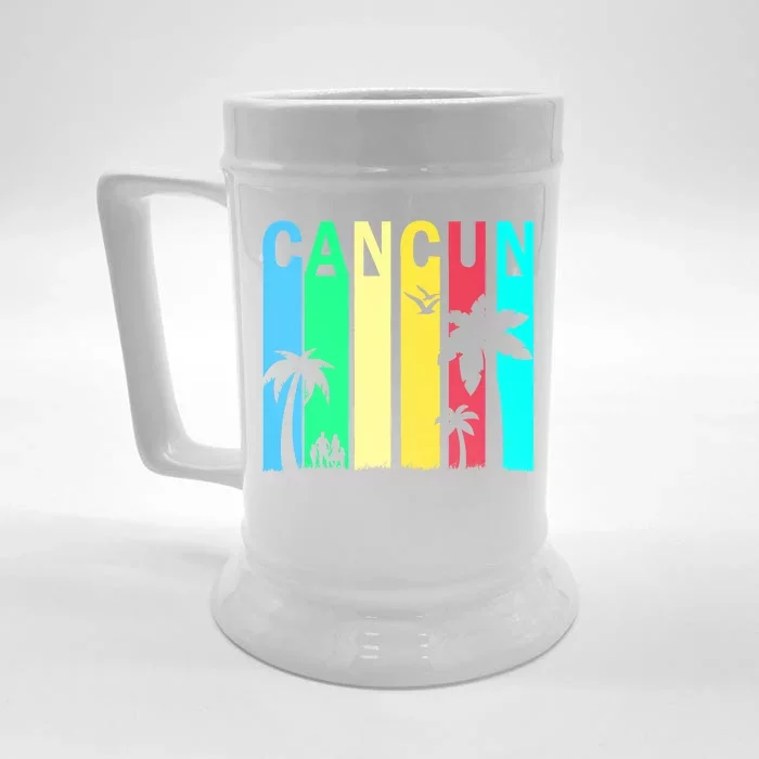 Cancun Retro Logo Front & Back Beer Stein