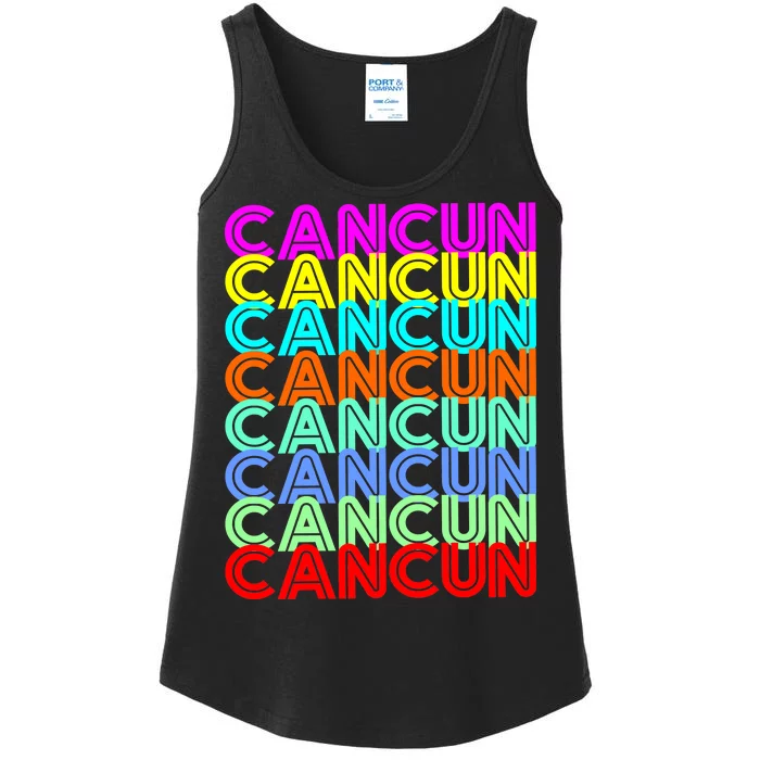 Cancun Retro Techno Ladies Essential Tank