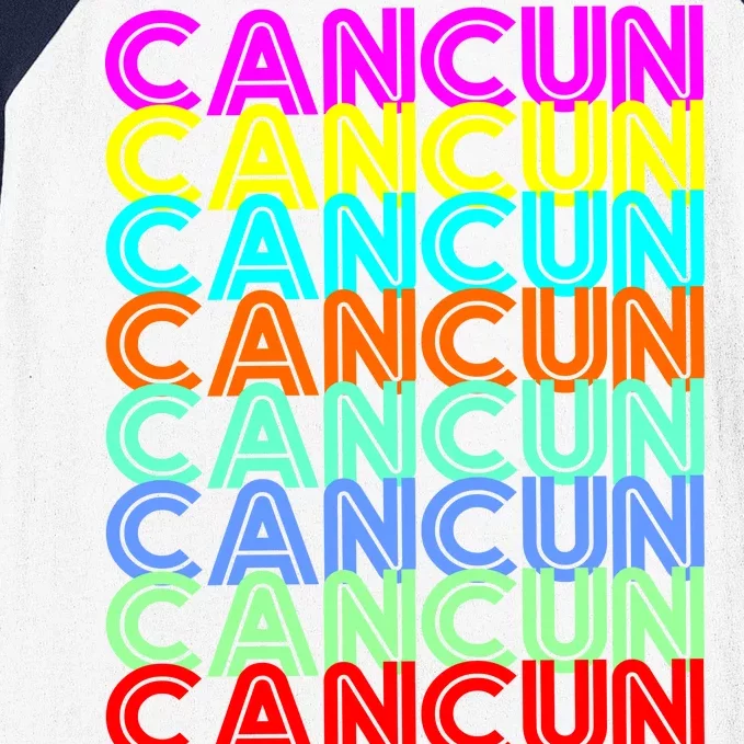 Cancun Retro Techno Baseball Sleeve Shirt