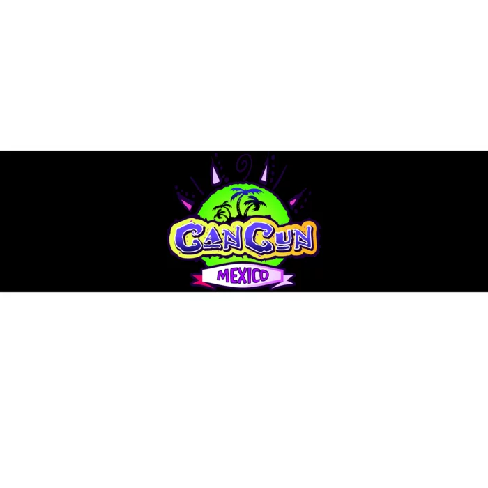 Cancun Tropical Logo Bumper Sticker