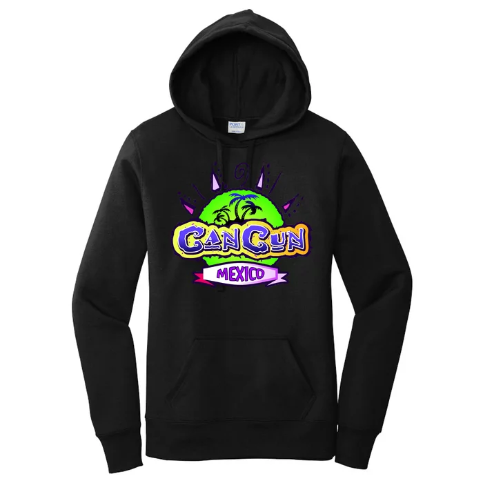 Cancun Tropical Logo Women's Pullover Hoodie