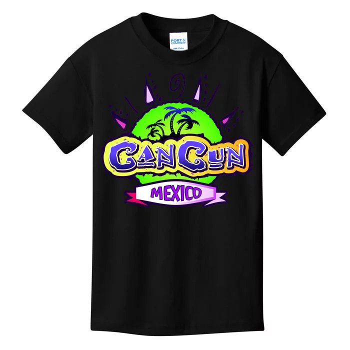 Cancun Tropical Logo Kids T-Shirt