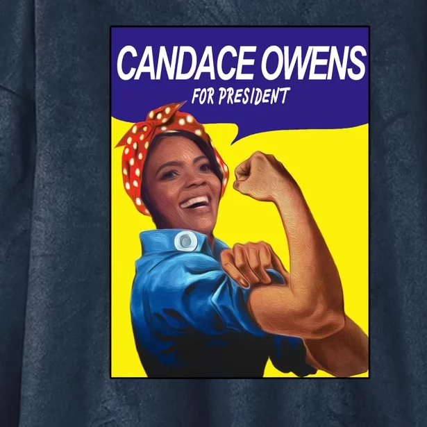 Candace Owens For President Hooded Wearable Blanket