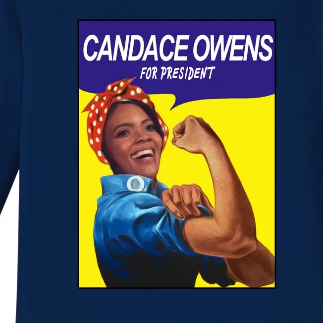 Candace Owens For President Baby Long Sleeve Bodysuit