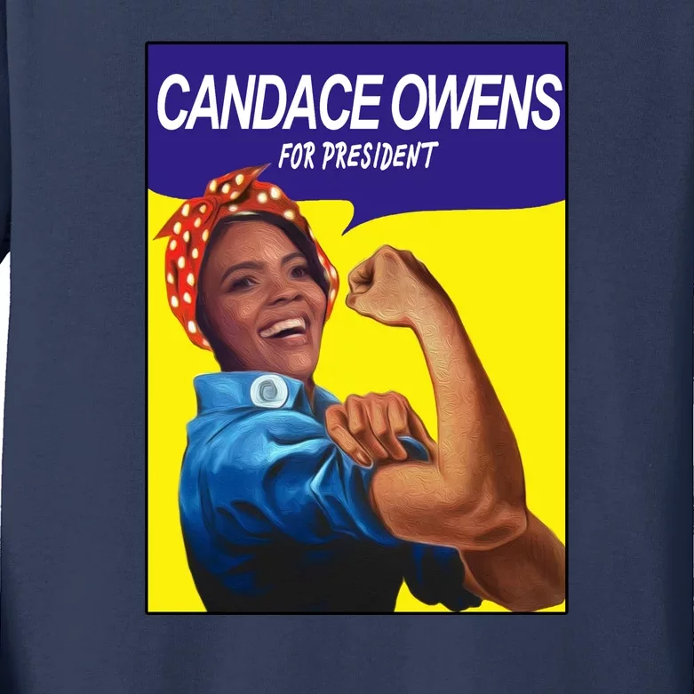 Candace Owens For President Kids Long Sleeve Shirt