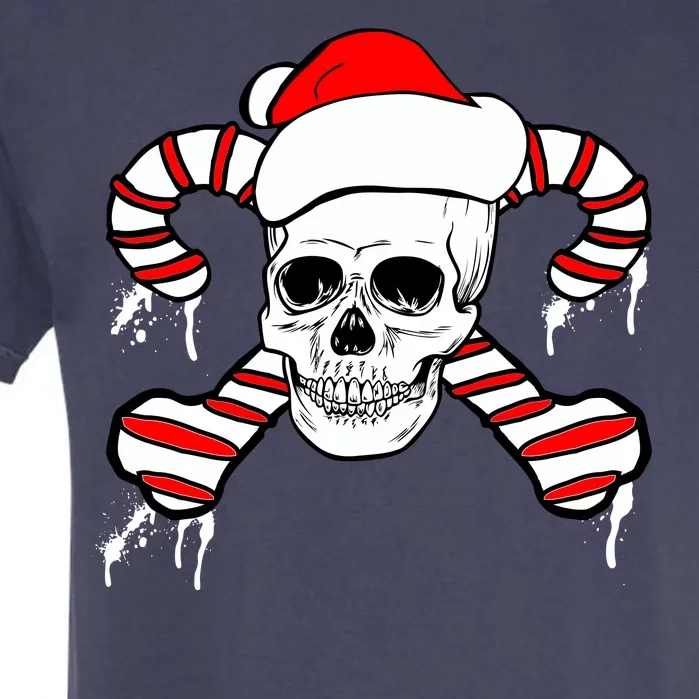 Candy Cane Skull Garment-Dyed Heavyweight T-Shirt