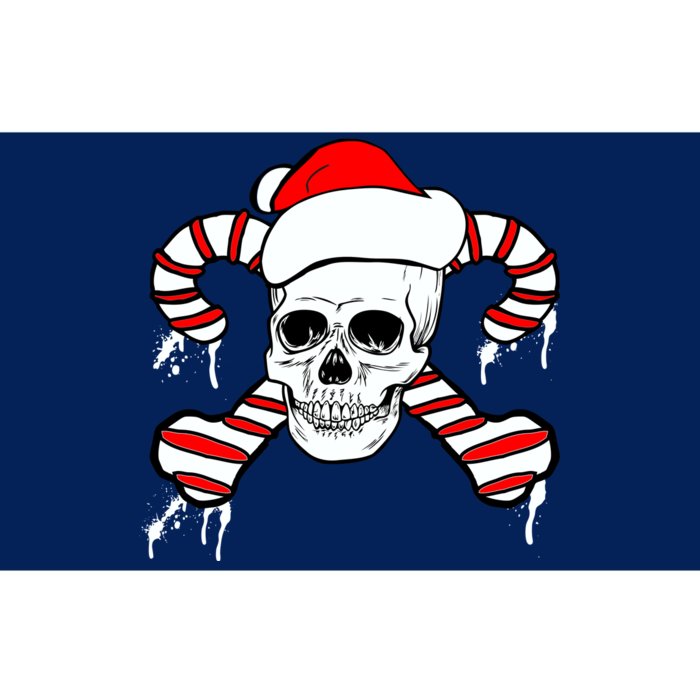 Candy Cane Skull Bumper Sticker