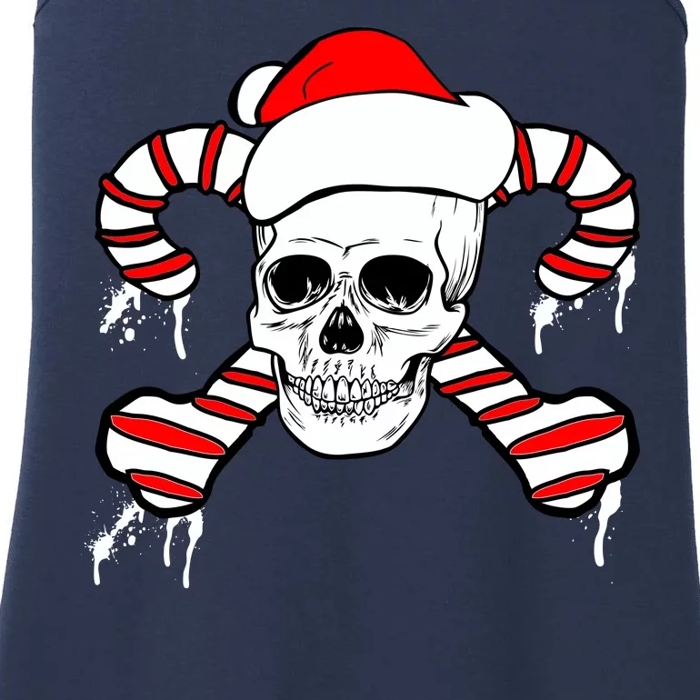 Candy Cane Skull Ladies Essential Tank