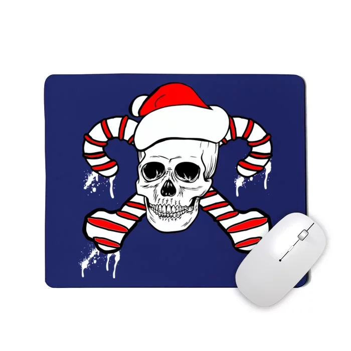 Candy Cane Skull Mousepad