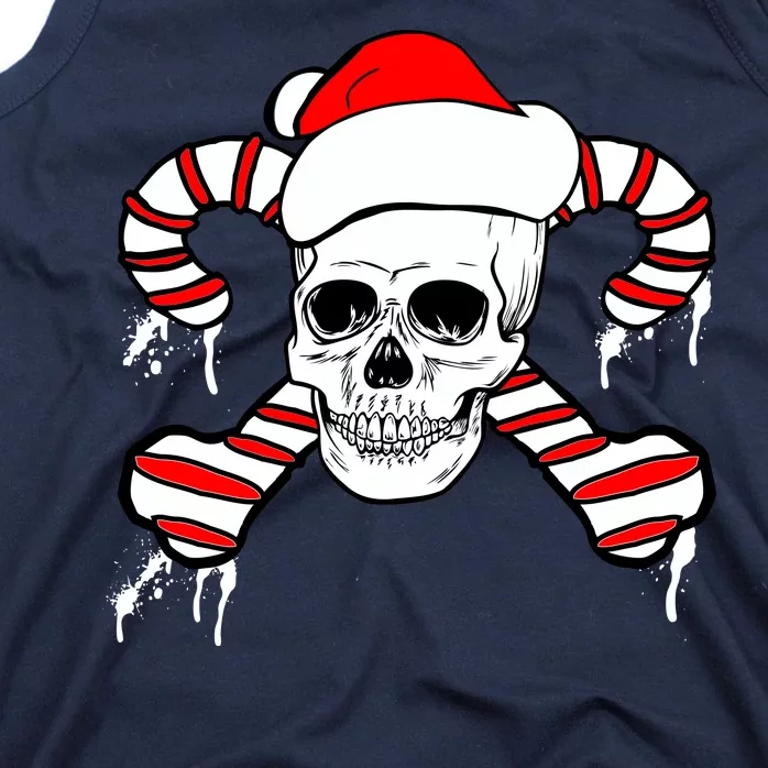 Candy Cane Skull Tank Top