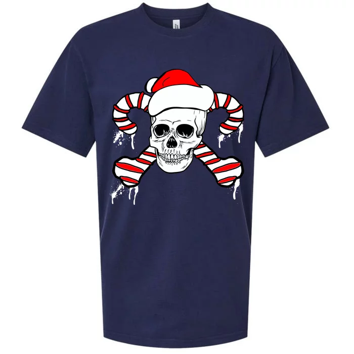 Candy Cane Skull Sueded Cloud Jersey T-Shirt