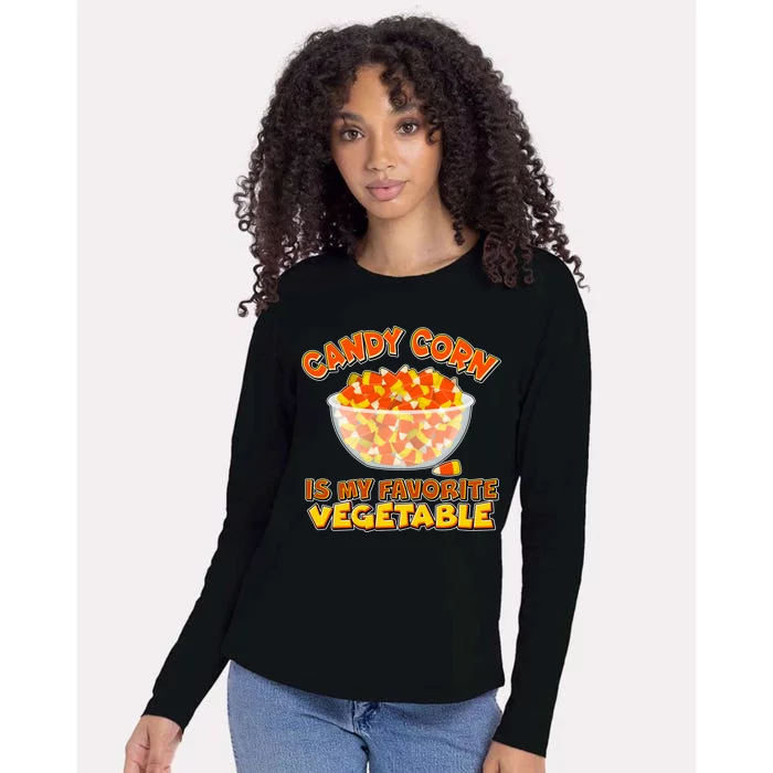 Candy Corn Is My Favorite Vegetable Womens Cotton Relaxed Long Sleeve T-Shirt