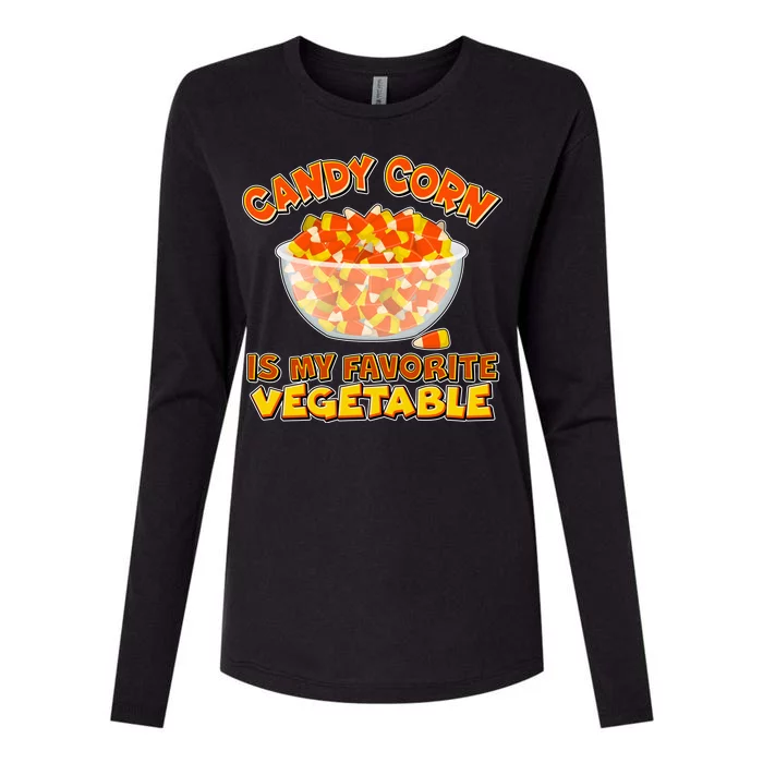 Candy Corn Is My Favorite Vegetable Womens Cotton Relaxed Long Sleeve T-Shirt