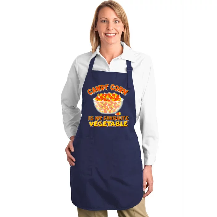 Candy Corn Is My Favorite Vegetable Full-Length Apron With Pocket