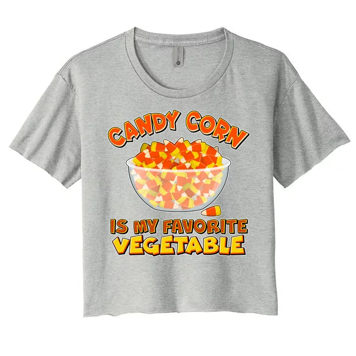 Candy Corn Is My Favorite Vegetable Women's Crop Top Tee