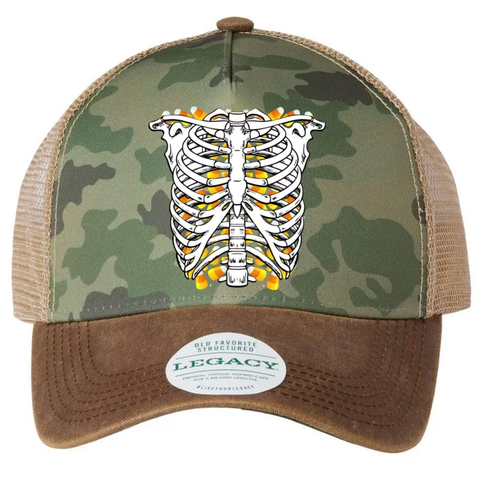 Candy Corn Skeleton Hallween Costume Legacy Tie Dye Trucker Hat